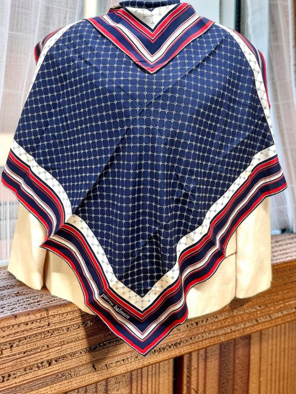 Pierre Balmain  100% silk  Satin  scarf 31
